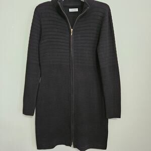 Calvin Klein Full Zip Dress or Sweater Coat Cardigan Womens Size? (See measure)